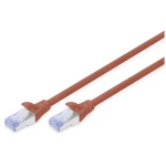 Digitus DK-1532-150/R RJ45 mrežni kabel, Patch kabel CAT 5e SF/UTP 15 m crvena PVC obloga, dvostruko zaštićen, višežičan