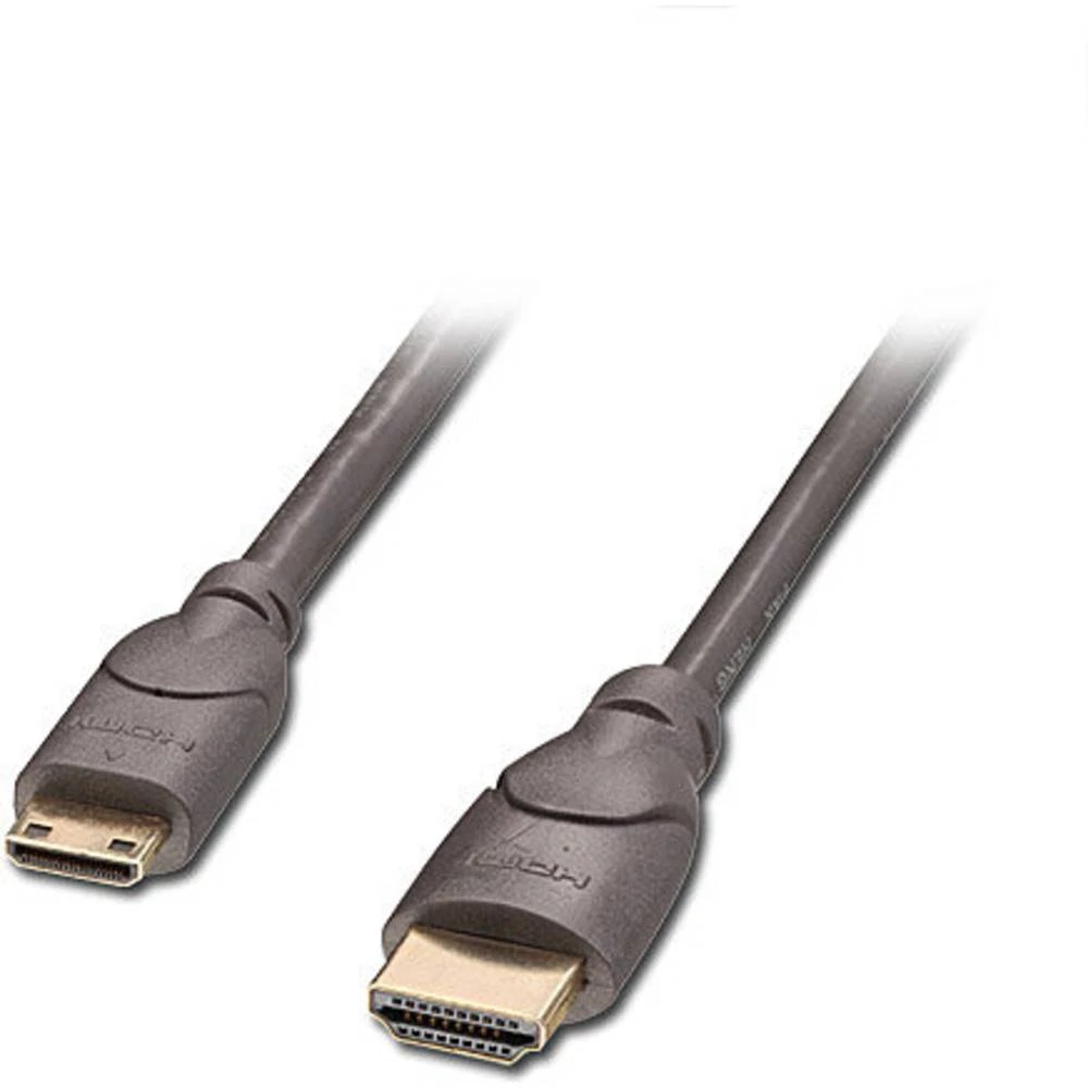 LINDY HDMI priključni kabel HDMI-Mini-C utikač, HDMI-A utikač 1.00 m crna 41031  HDMI kabel slika