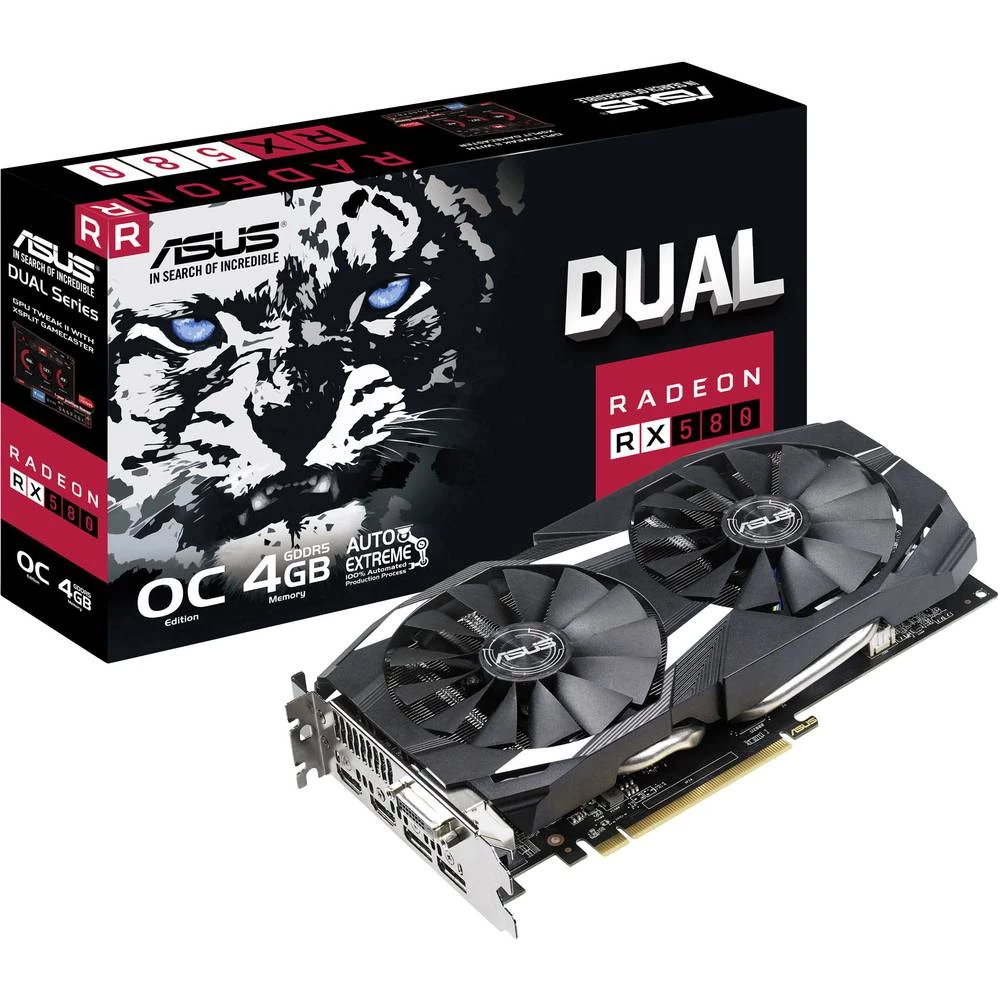 Grafička kartica Asus AMD Radeon RX 580 Dual Overclocked 4 GB GDDR5-RAM PCIe x16 HDMI&trade;, DVI, DisplayPort slika