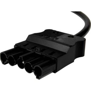 Adels-Contact 16316530 mrežni priključni kabel slobodan kraj - mrežni adapter Ukupan broj polova: 4 + PE crna 3.00 m 15 St. slika