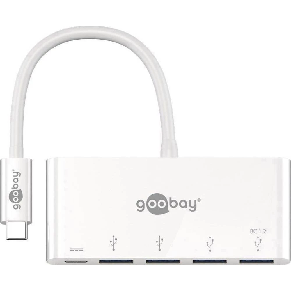 USB 3.0 Adapter [1x Muški konektor USB-C™ - 4x Ženski konektor USB 3.0 tipa A] Bijela Goobay slika