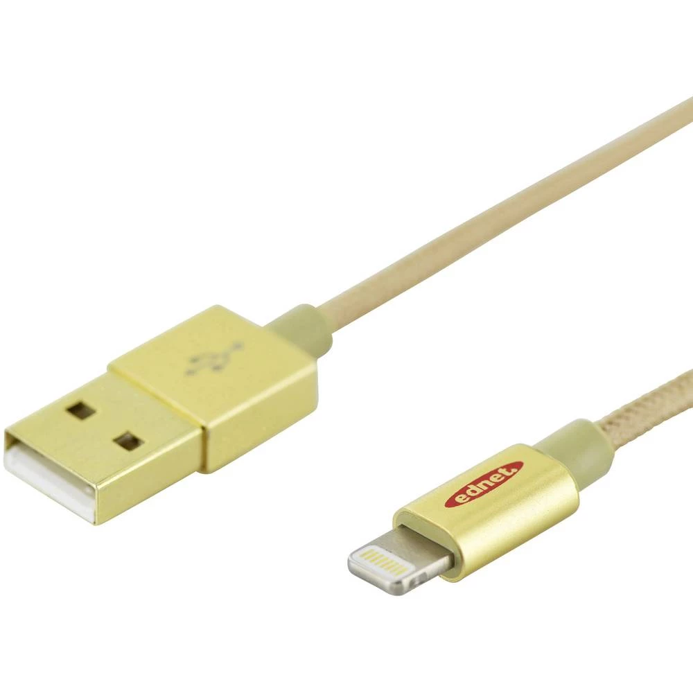 ednet iPad/iPhone/iPod Kabel za punjenje/Podatkovni kabel [1x Muški konektor USB 2.0 tipa A - 1x Muški konektor Apple Dock Light slika