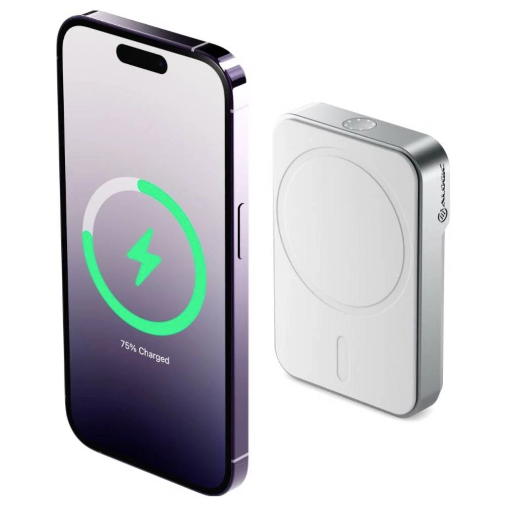 Alogic Matrix Universal Magnetic powerbank (rezervna baterija) 5000 mAh Magsafe Li-Ion USB-C® bijela slika
