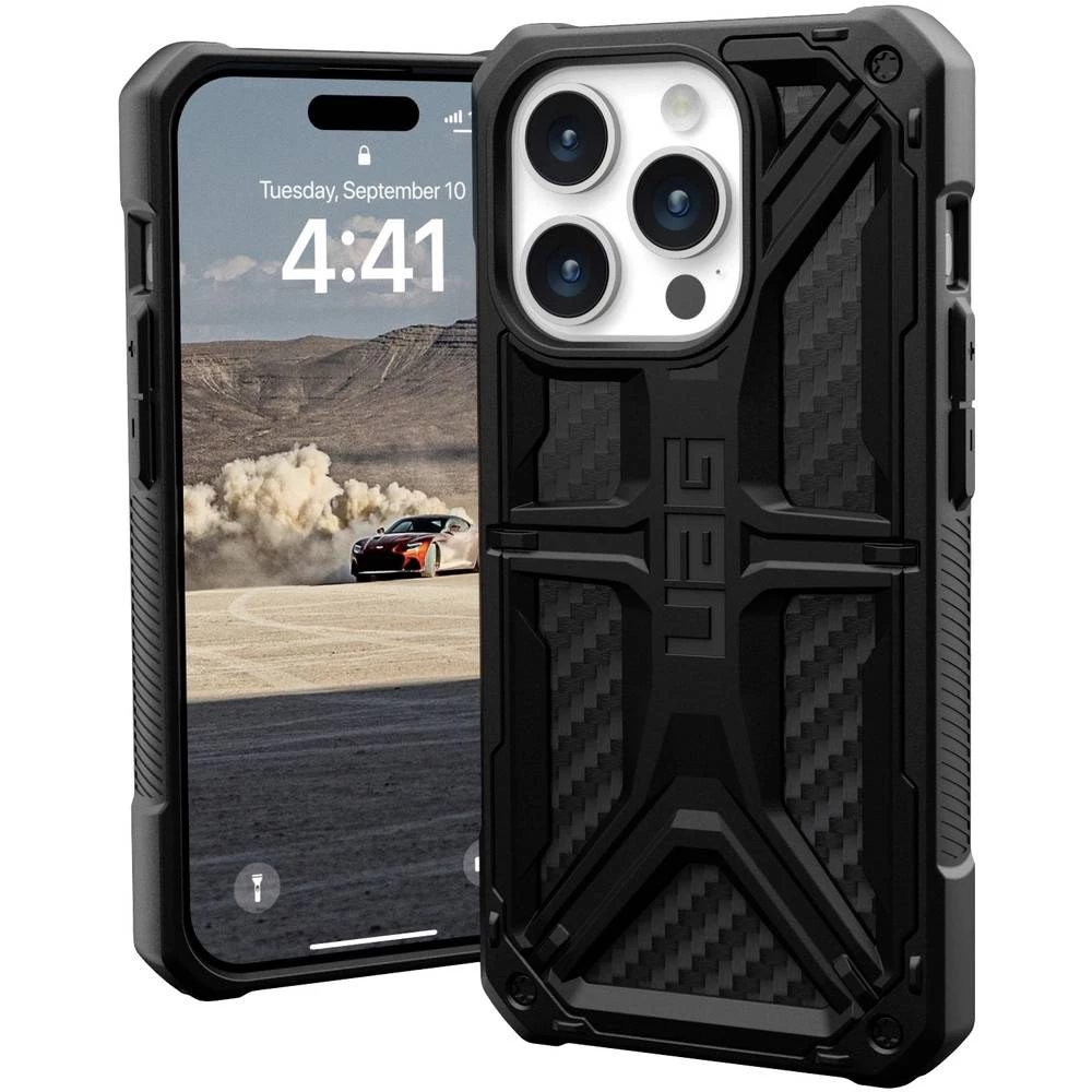 Urban Armor Gear Monarch stražnji poklopac za mobilni telefon Apple iPhone 15 Pro karbon crna boja slika