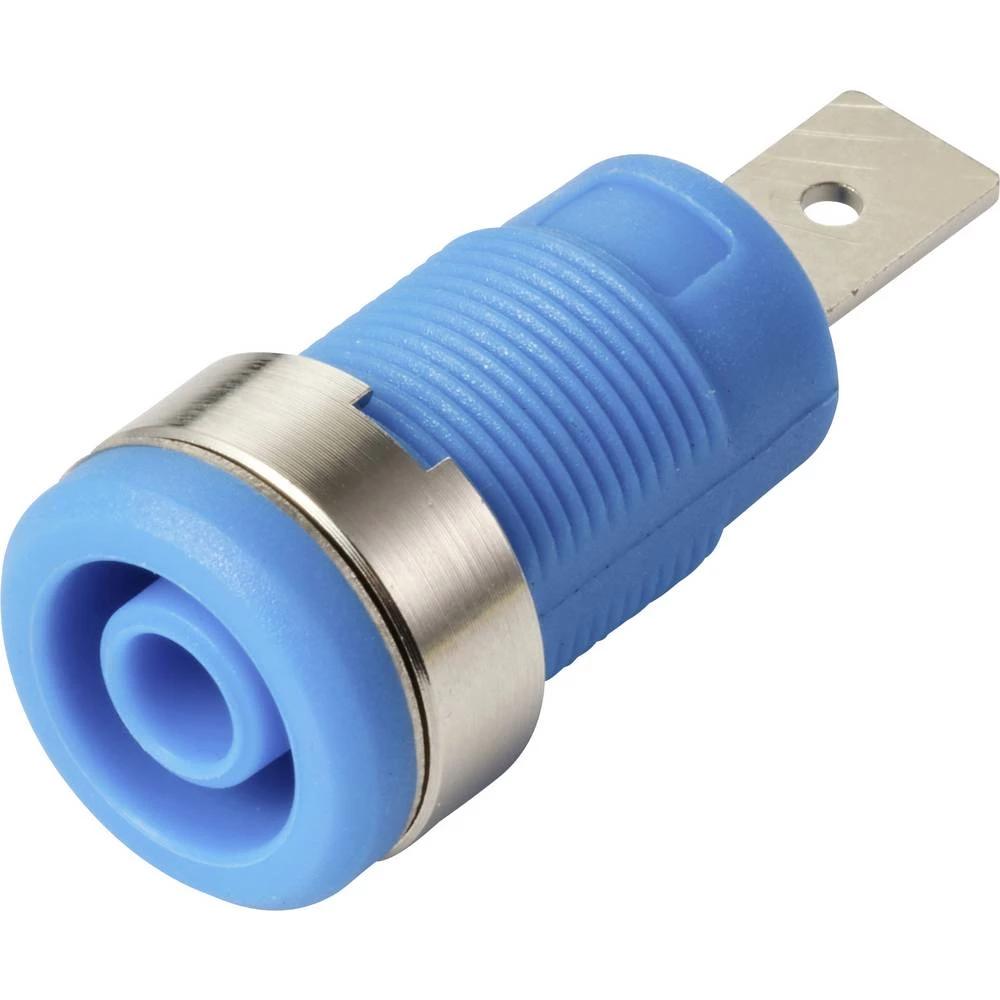 TRU COMPONENTS MP-32 blau sigurnosna ugrađena utičnica žženski konektor, ravni Zatik-Ø: 4 mm plava boja 1 kom. Bulk slika
