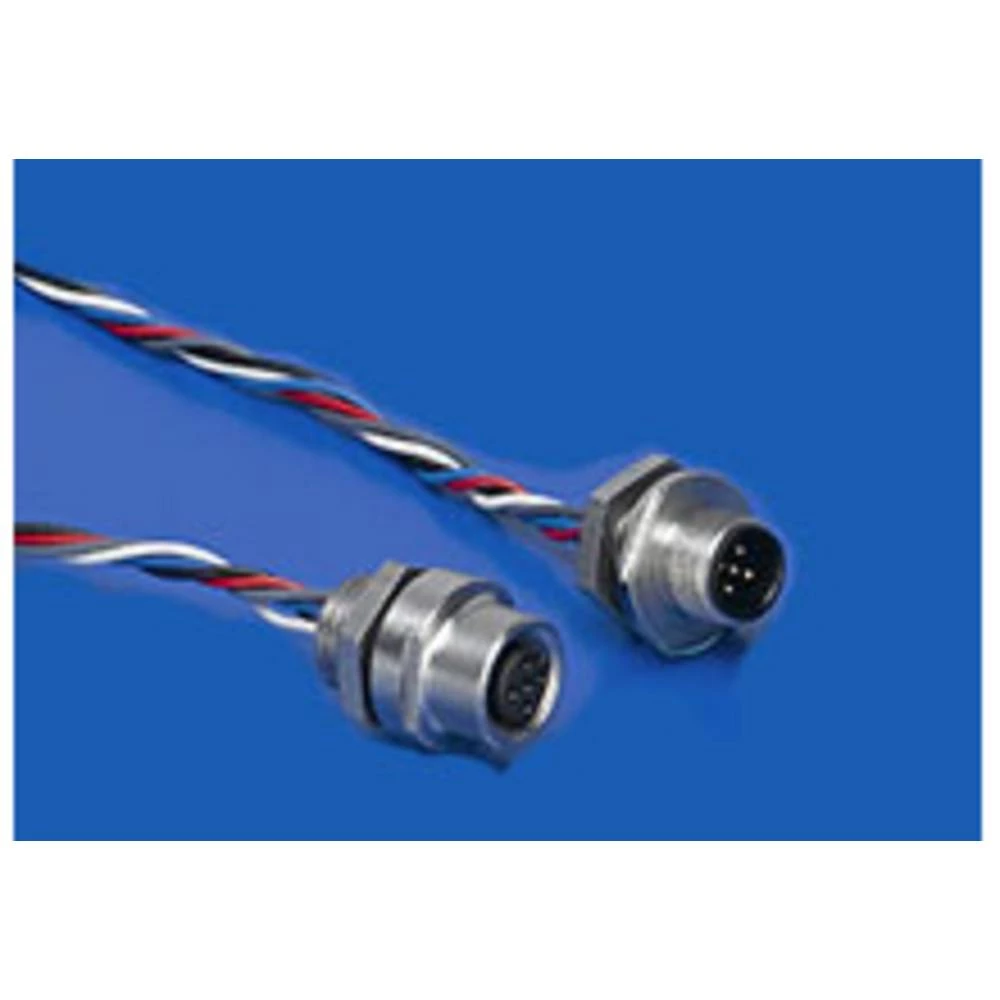 Molex 1200840032 Ultra-Lock (M12) Receptacle, 8 Pole Male, M16x1.5 Mounting Threads, PCB Pins, 5.00mm Stand-off slika