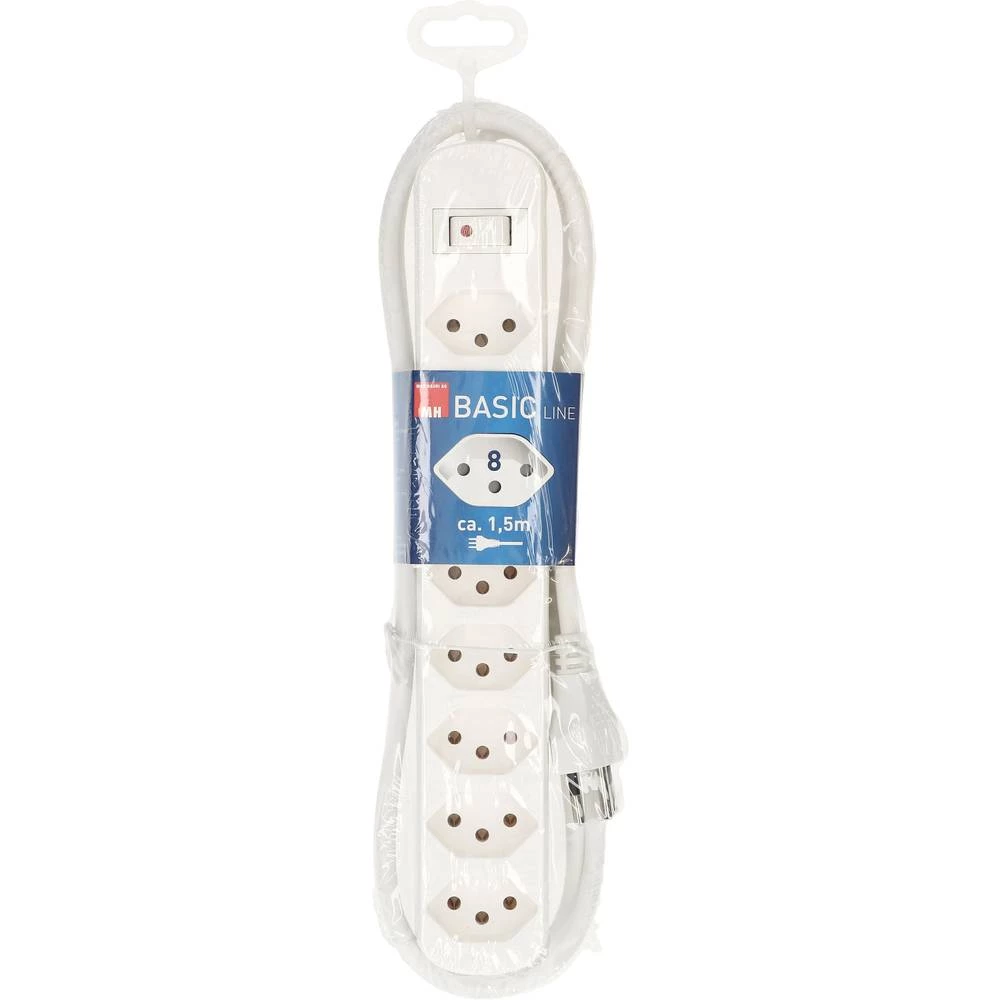 Max Hauri 160274 razdjelna letva s prekidačem 1 komad bijela ch utikač 1 St. slika