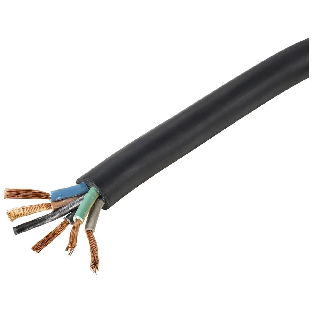 TRU COMPONENTS TC-11594964 gumeni kabel H07RN-F 5 x 10 mm² crna Roba na metre slika