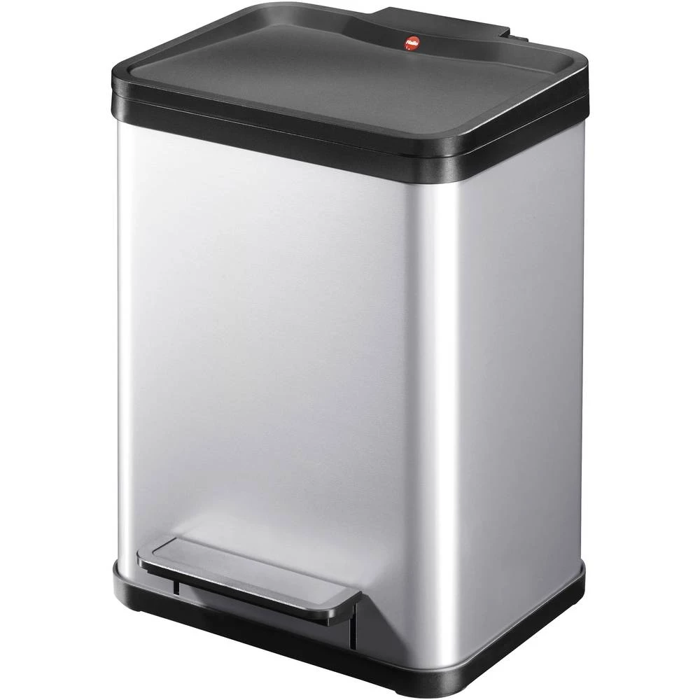 Kontejner za limenke 17 l Hailo Öko uno plus M (Š x V x d) 320 x 430 x 340 mm Srebrna, Crna Mehanizam stopalo-pedal 1 ST slika