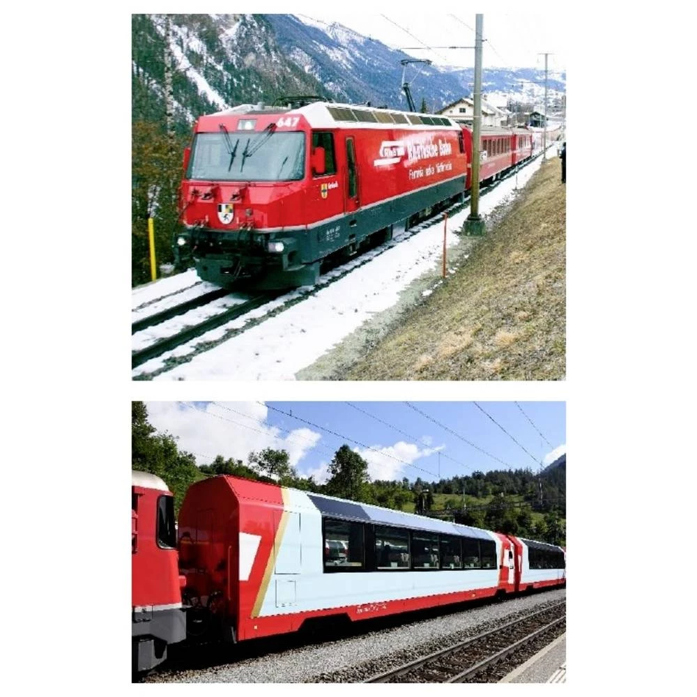 KATO K10-2026 N Glacier Express Ge 4/4 III + 2 putnička vagona RhB-a slika