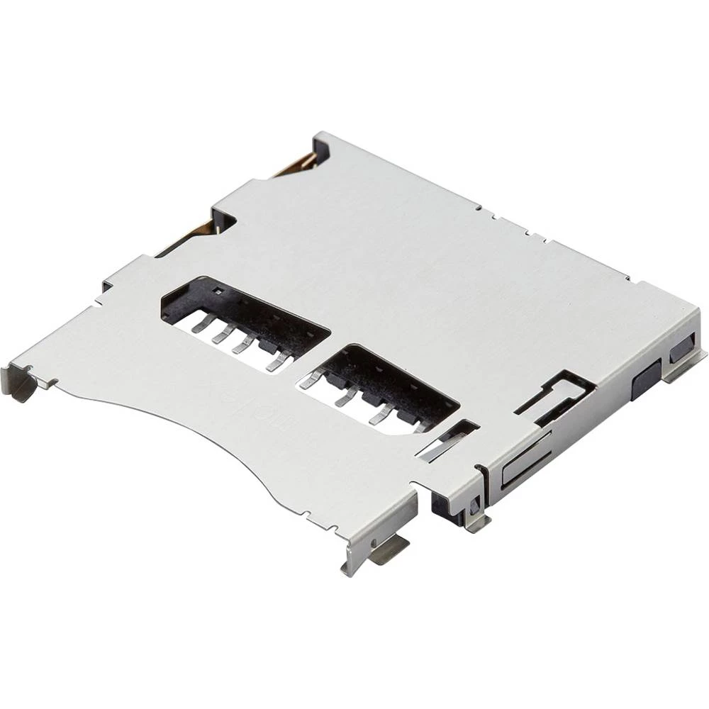 Molex 5035000991 500 pcs 2.50mm Pitch SD Memory Card Connector, 2.95mm Height, Normal Mount, Push-Push, with Detect, Protect and Anti-Card-Fly-Out Features slika