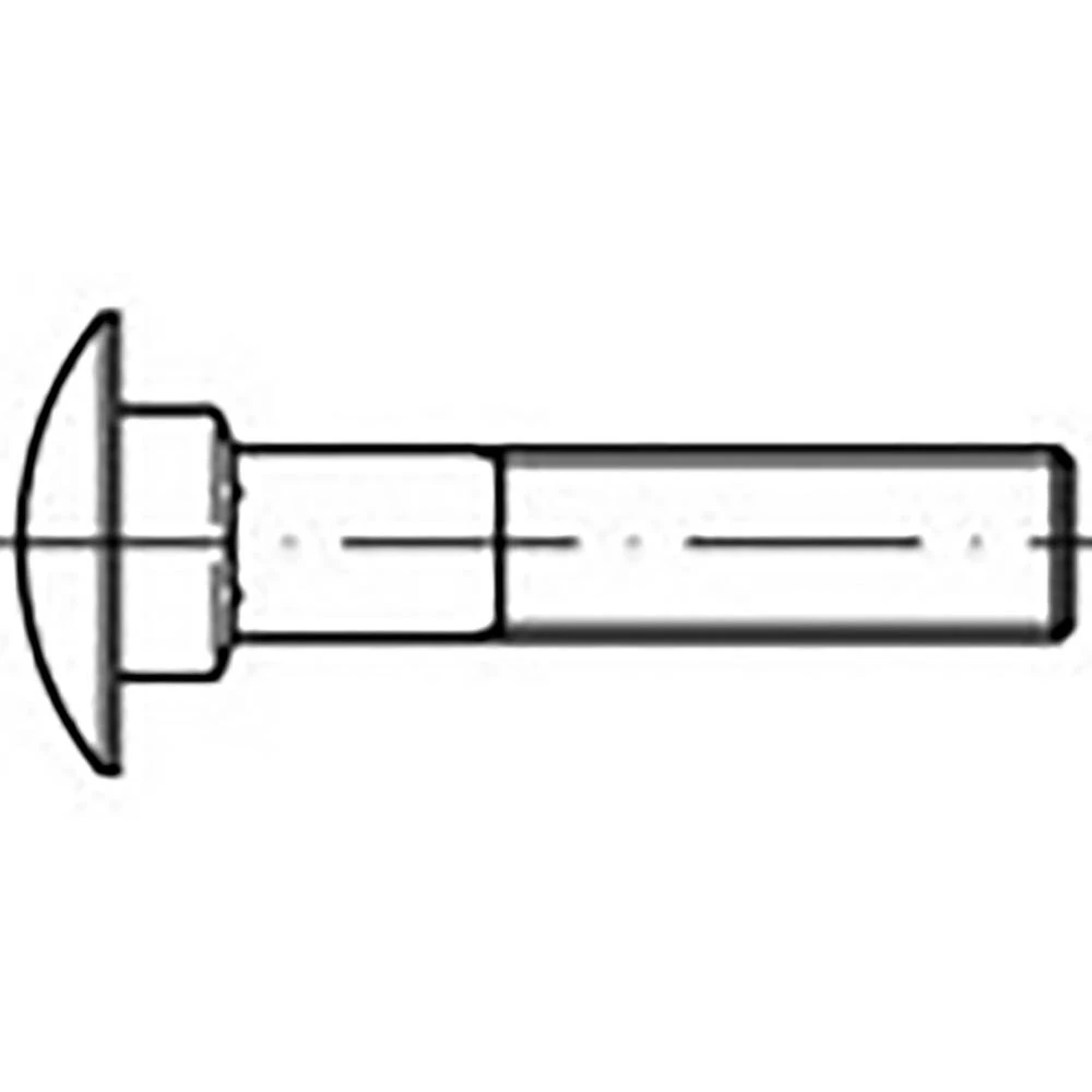 TOOLCRAFT  TO-6855765 vijci sa ravnom glavom M12 30 mm  DIN 603   čelik vruće pocinčani  100 St. slika
