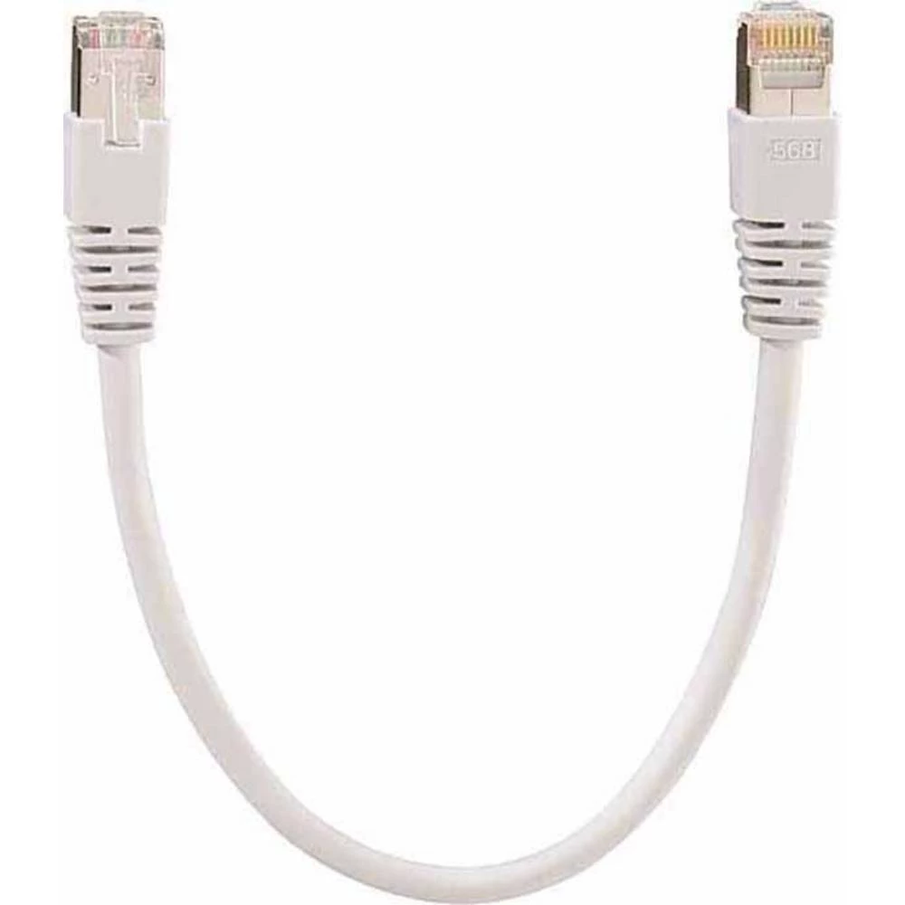 Rutenbeck RJ45 21200030 mrežni kabeli, patch kabeli cat 8.1 S/FTP 3.00 m siva sa zaštitom slika