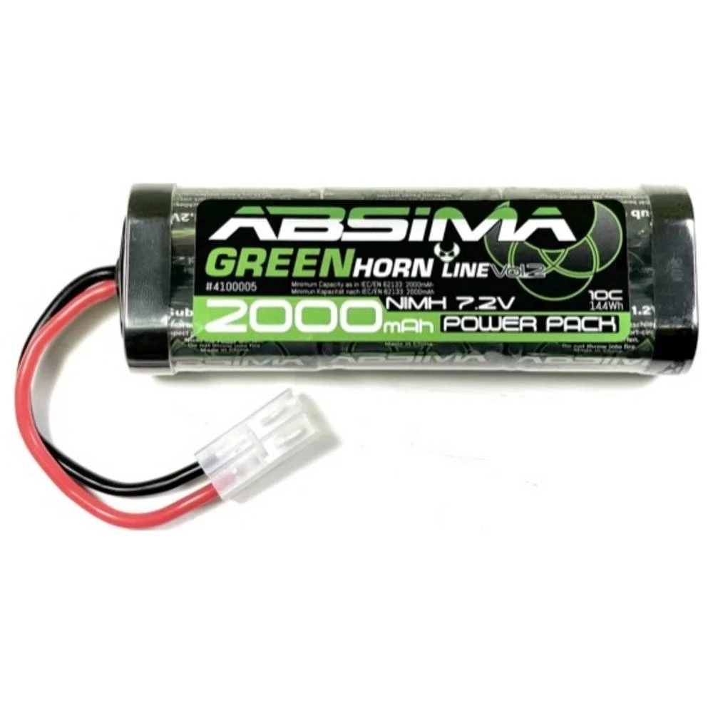 Absima NiMH akumulatorski paket za modele 7.2 V 2000 mAh Broj ćelija: 6 softcase Tamiya slika