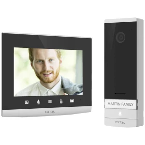 Extel 720324 video portafon za vrata WLAN kompletan set  siva, crna slika