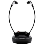Bežični, Žičani HiFi In Ear slušalice Telefunken T90121 U ušima S Bluetooth® baznom stanicom, Kontrola glasnoće Crna