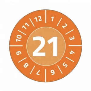 Avery-Zweckform 6945-2021 inspekcijska naljepnica  2021 narančasta samoljepljiva folija, koja se ne može ukloniti (Ø) 20 mm 20 mm   1 Set slika