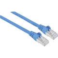 Intellinet 740913 RJ45 mrežni kabel, Patch kabel cat 6a S/FTP 3.00 m plava boja zaštićen s folijom, pletena zaštita, sa zaštitom, podržava HDMI, bez halogena 1 St. slika