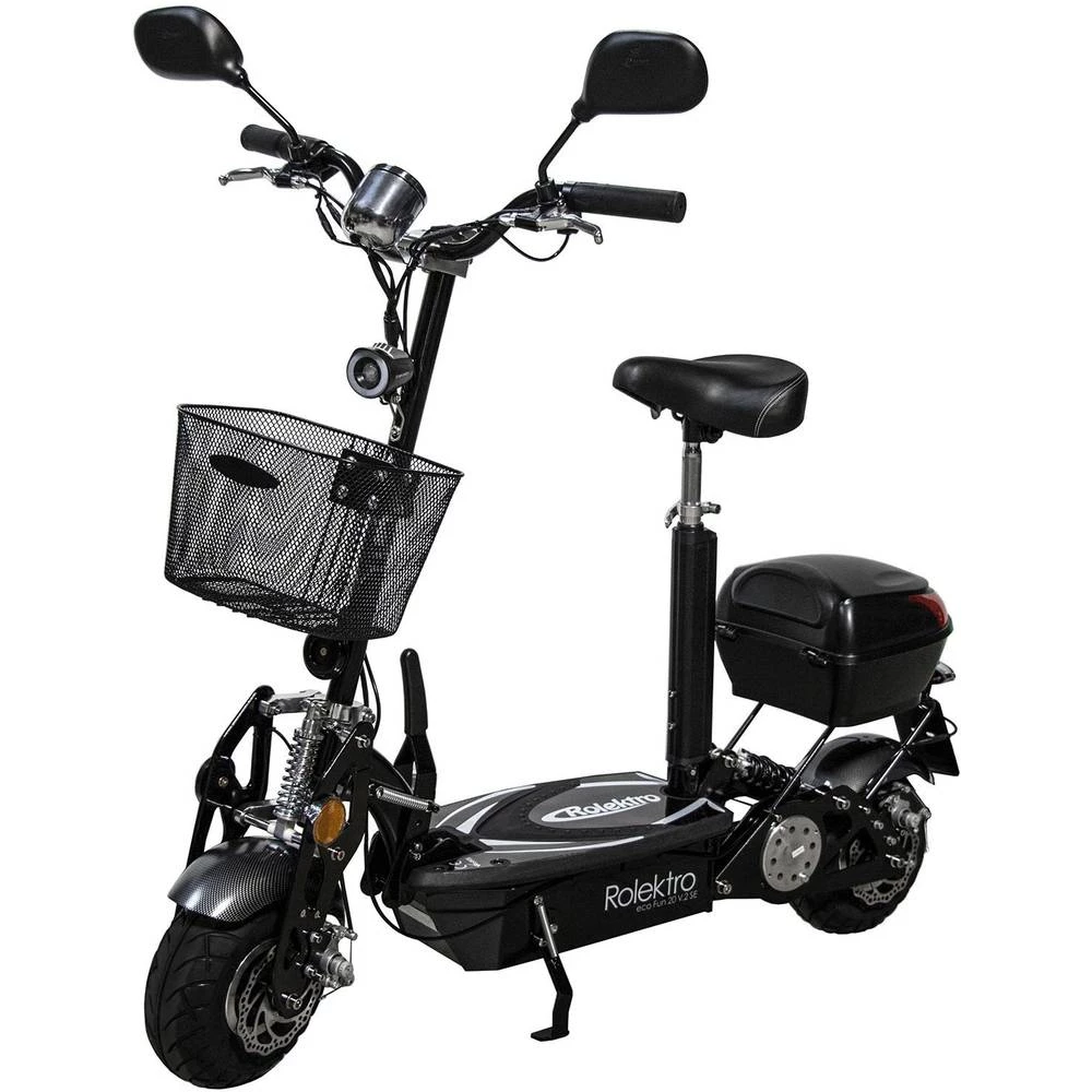 Rolektro eco-Fun 20 V.2 SE Plus E-skuter Crna Olovo-Gel akumulator 36 V 12 Ah Dozvola za vožnju po cesti: Da slika