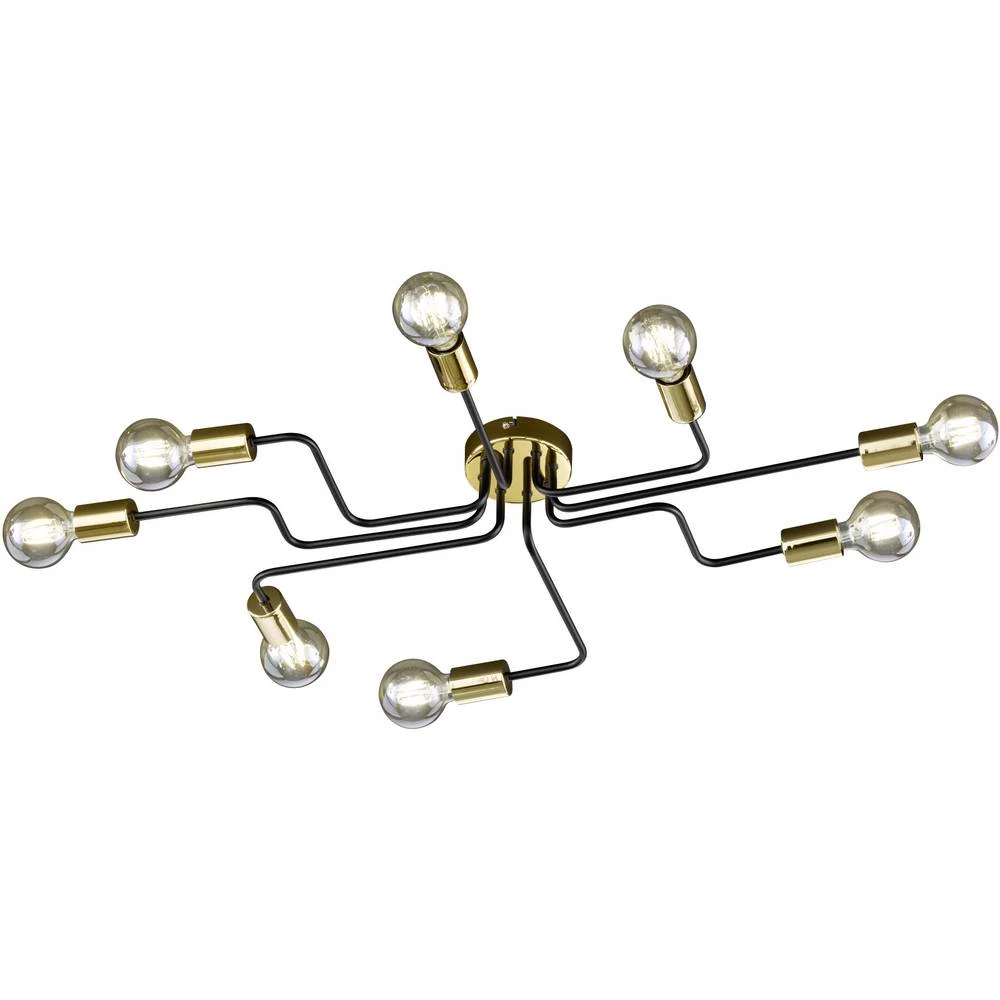 Stropna svjetiljka LED E27 480 W WOFI Sara 9365.08.46.8000 Crna/zlatna slika