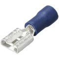 TRU COMPONENTS TC-11894524 plosnate natične stupice Širina utikača: 6.3 mm Debljina utikača: 0.8 mm izolirani dio plava slika