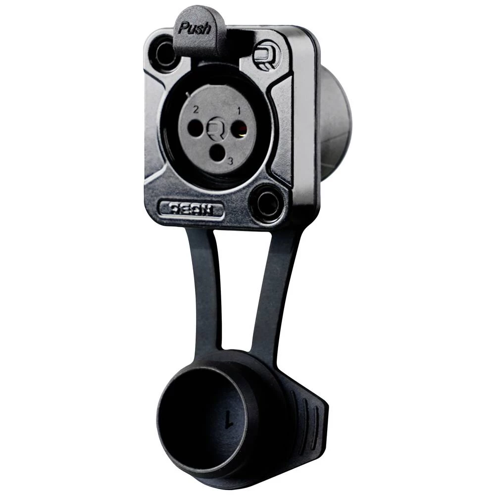 Rean AV RRX3F-Z-012-0 XLR utični konektor ženski, ugradbeni Broj polova (broj): 3 crna 100 St. slika