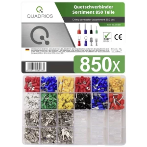 Quadrios 22C423 asortiman konektora za stiskanje 0.5 mm² 6 mm² crvena, plava boja, žuta, zelena, bijela, prozirna 1 Set slika