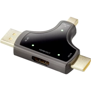 DisplayPort / HDMI Adapter [3x Muški konektor DisplayPort, Muški konektor Mini DisplayPort, Muški konektor HDMI - 1x Ženski kone slika