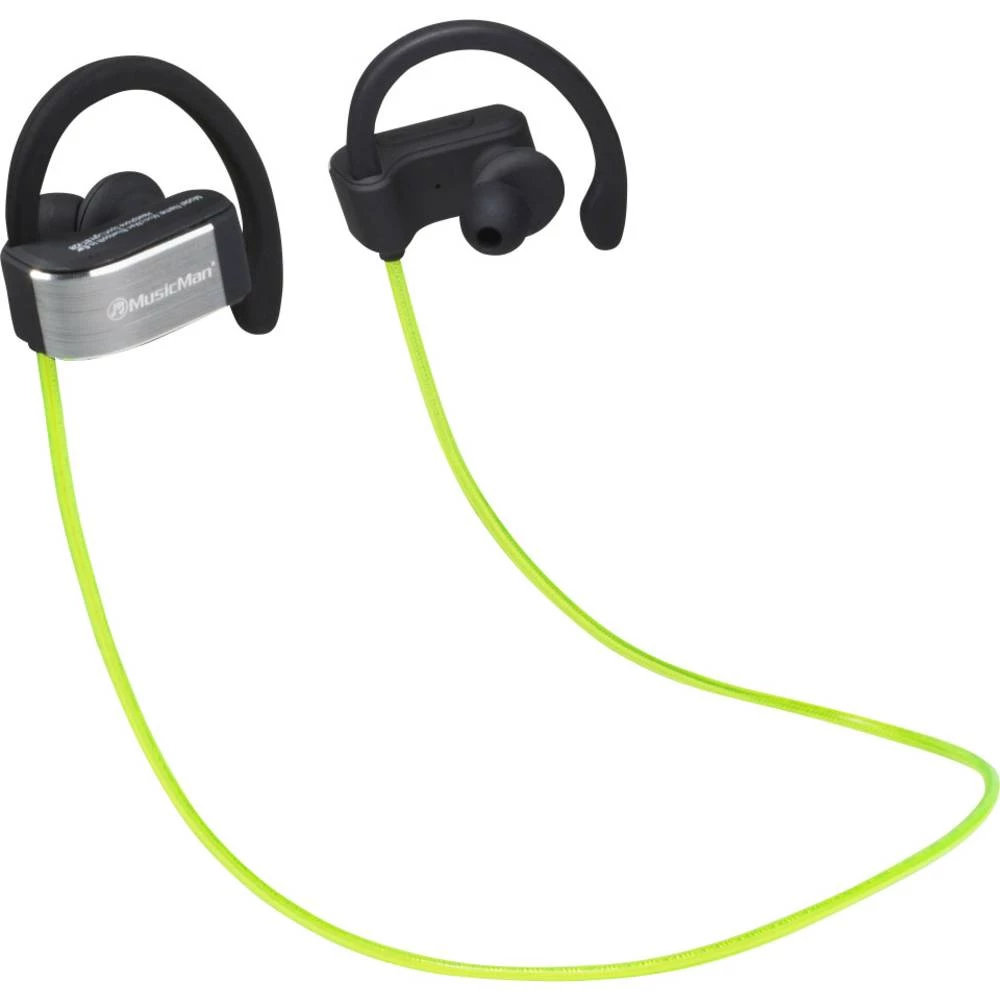 Bluetooth&reg; Sportske Naglavne slušalice Technaxx BT-X28 U ušima Slušalice s mikrofonom, Kontrola glasnoće, Vodootporne Crna, slika