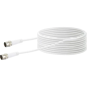 Antene, SAT Priključni kabel [1x Brzi muški konektor F - 1x Brzi muški konektor F] 10 m 10 dB četverostuko zaštićen Bijela Schwa slika