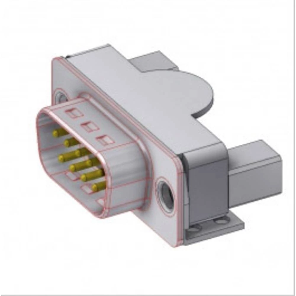 D-SUB utikač 90 ° Broj polova: 9 SMD DELTRON SWISS 1 ST slika