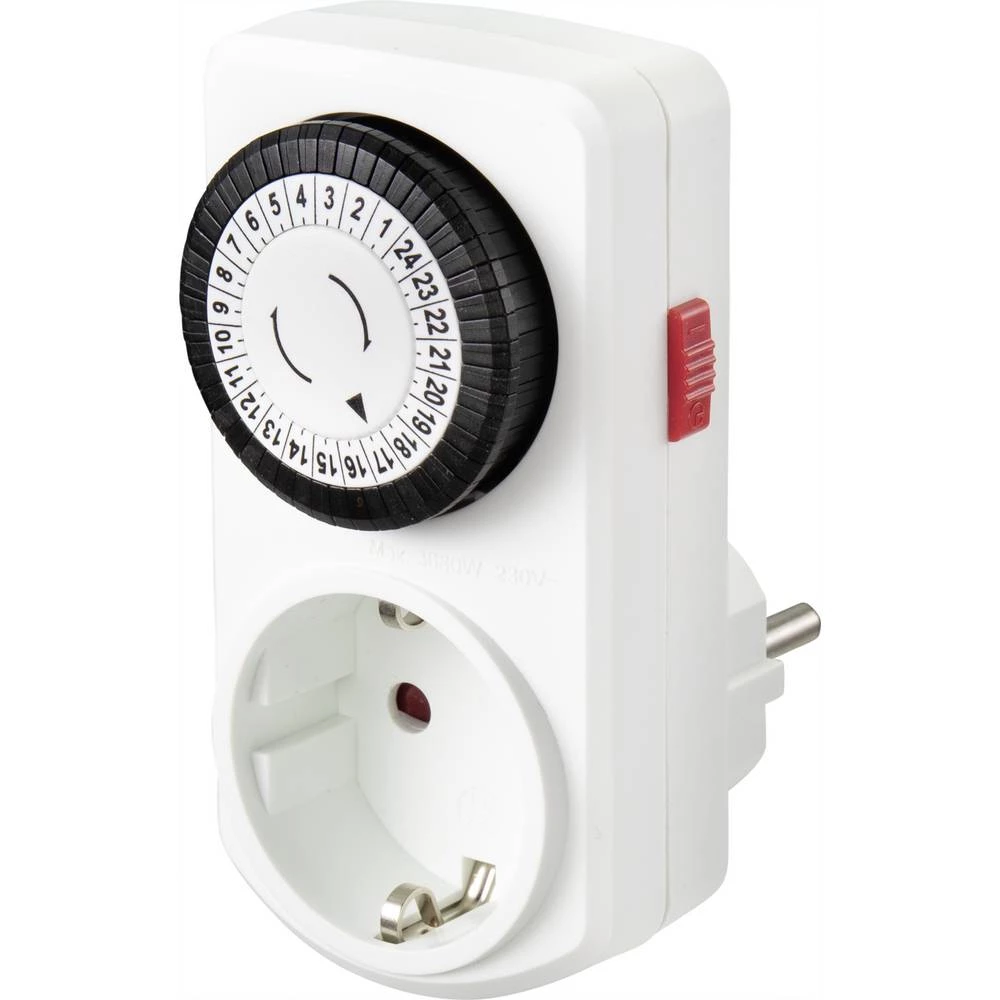 Basetech BT-2362834 vremenski prekidač za utičnicu analogno  dnevni program  3680 W IP20 kontinuirani rad slika