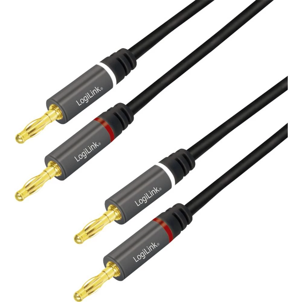 LogiLink CA1211 audio priključni kabel 5.0 m crna sa zaštitom, kodiran u boji slika