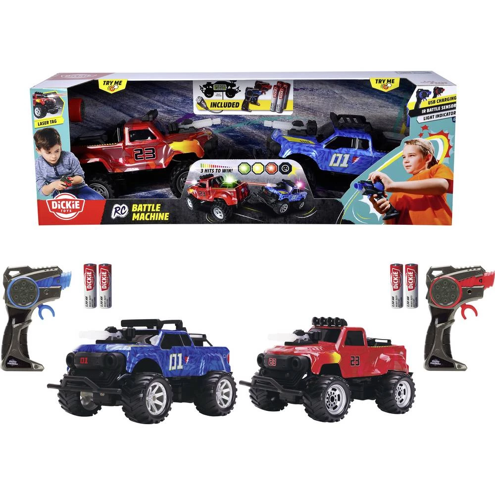 Dickie Toys 201109001 RC Battle Machine Twin Pack  1:16 RC model automobila električni    uklj. baterije , sa svjetlosnim efektom slika