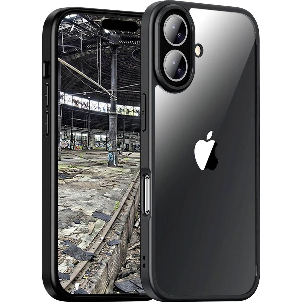 JT Berlin BackCase Pankow Hybrid stražnji poklopac za mobilni telefon Apple iPhone 16 crna, prozirna induktivno punjenje slika