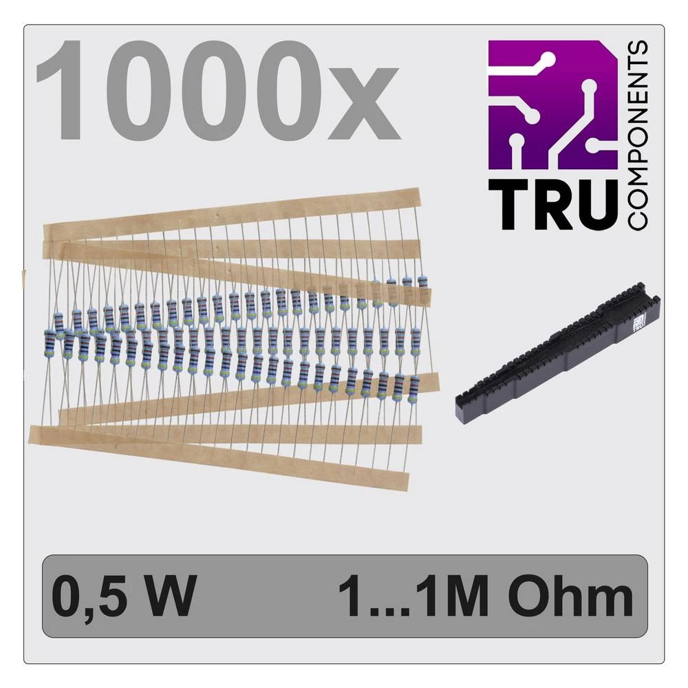 TRU COMPONENTS TC-12888480 T22P083 komplet metalnoslojnih otpora  aksijalno ožičen  0.5 W 1 % 1000 St. slika