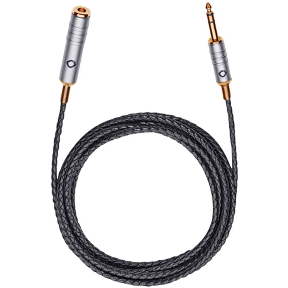 Oehlbach Utičnica Audio Priključni kabel [1x 6,3 mm banana utikač - 1x Priključna doza za 6,3 mm banana utikač] 5 m Crna Oplašte slika