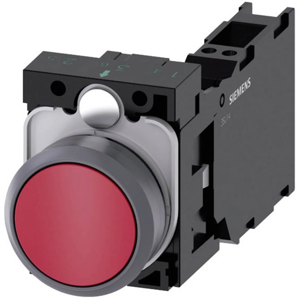 Siemens 3SU1130-0AB20-3FA0 tipkalo prednji prsten od metala dugme pješčano-siva, crvena   1 St. slika