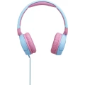 JBL JR 310 za djecu on ear slušalice na ušima sklopive, ograničenje glasnoće, kontrola glasnoće svijetloplava, ružičast slika