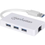 Manhattan USB 3.0 razdjelnik s 3 porta s Gigabitnim Ethernet adapterom