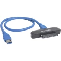 USB 3.0 Adapter [1x Muški konektor USB 3.0 tipa A - 1x Kombinirani muški konektor SATA, 15 + 7 polov] Plava boja, Crna Manhattan slika