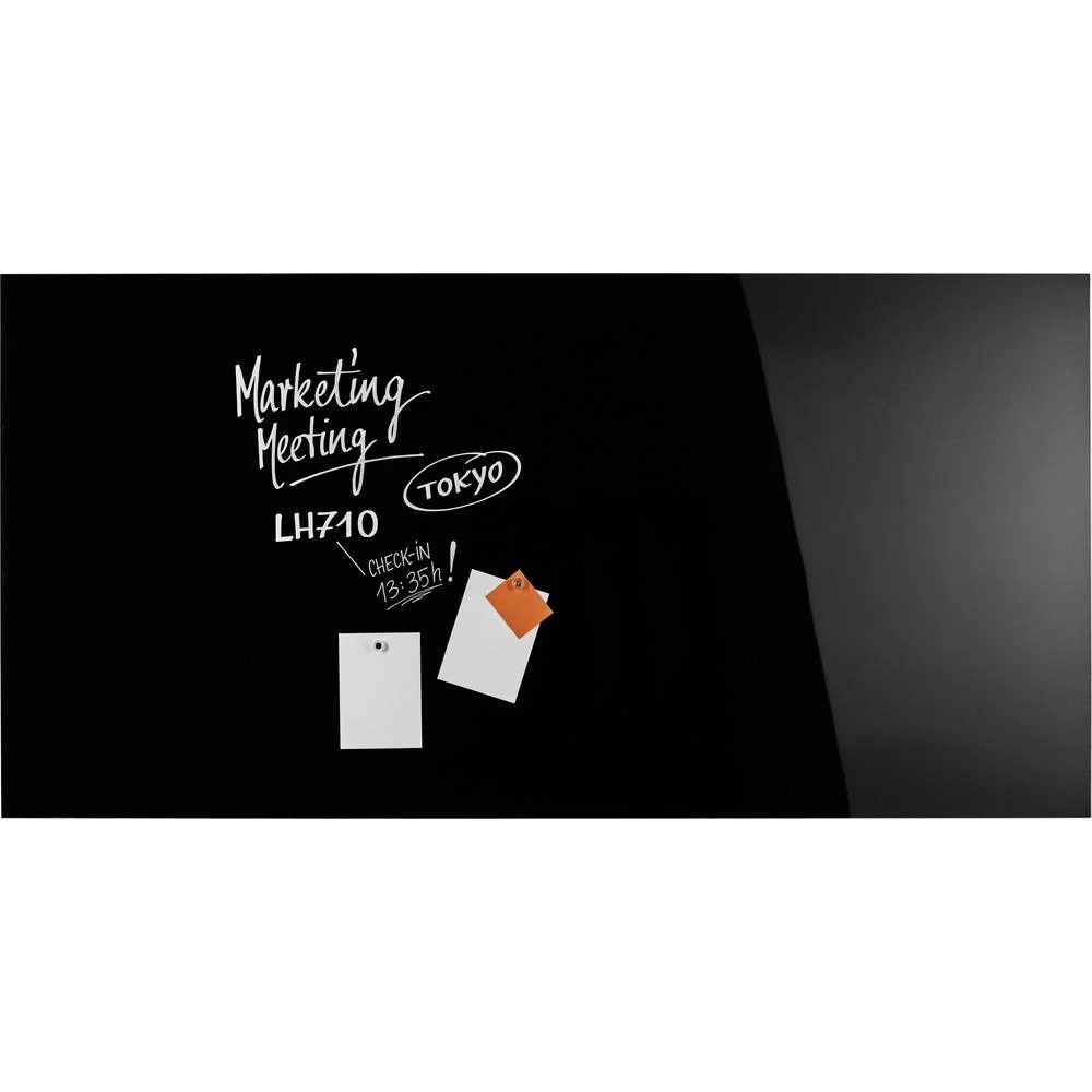 Magnetoplan magnetska ploča od stakla  (Š x V) 1000 mm x 2000 mm crna 13409012 slika