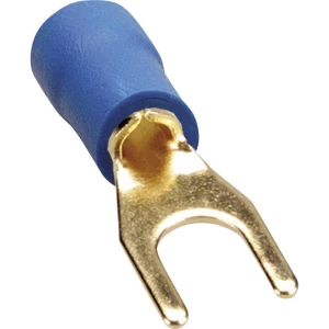 Sinuslive 10324 viljuškasta kabelska stopica Otvor Ø=2.5 mm izolirani dio plava boja 10 St. slika