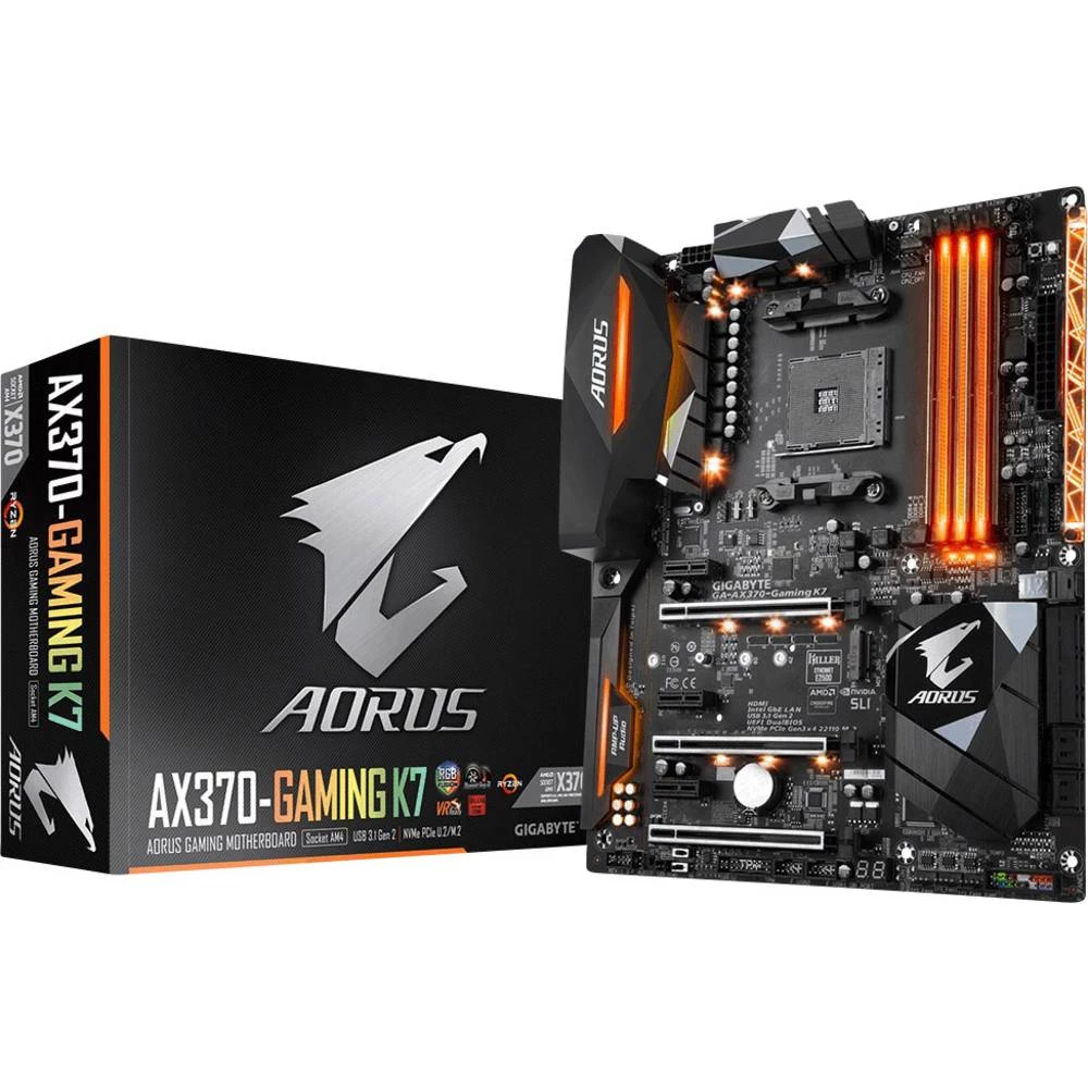 Matična ploča Gigabyte GA-AX370-Gaming K7 Baza AMD AM4 Faktor oblika ATX Set čipova matične ploče AMD&reg; X370 slika