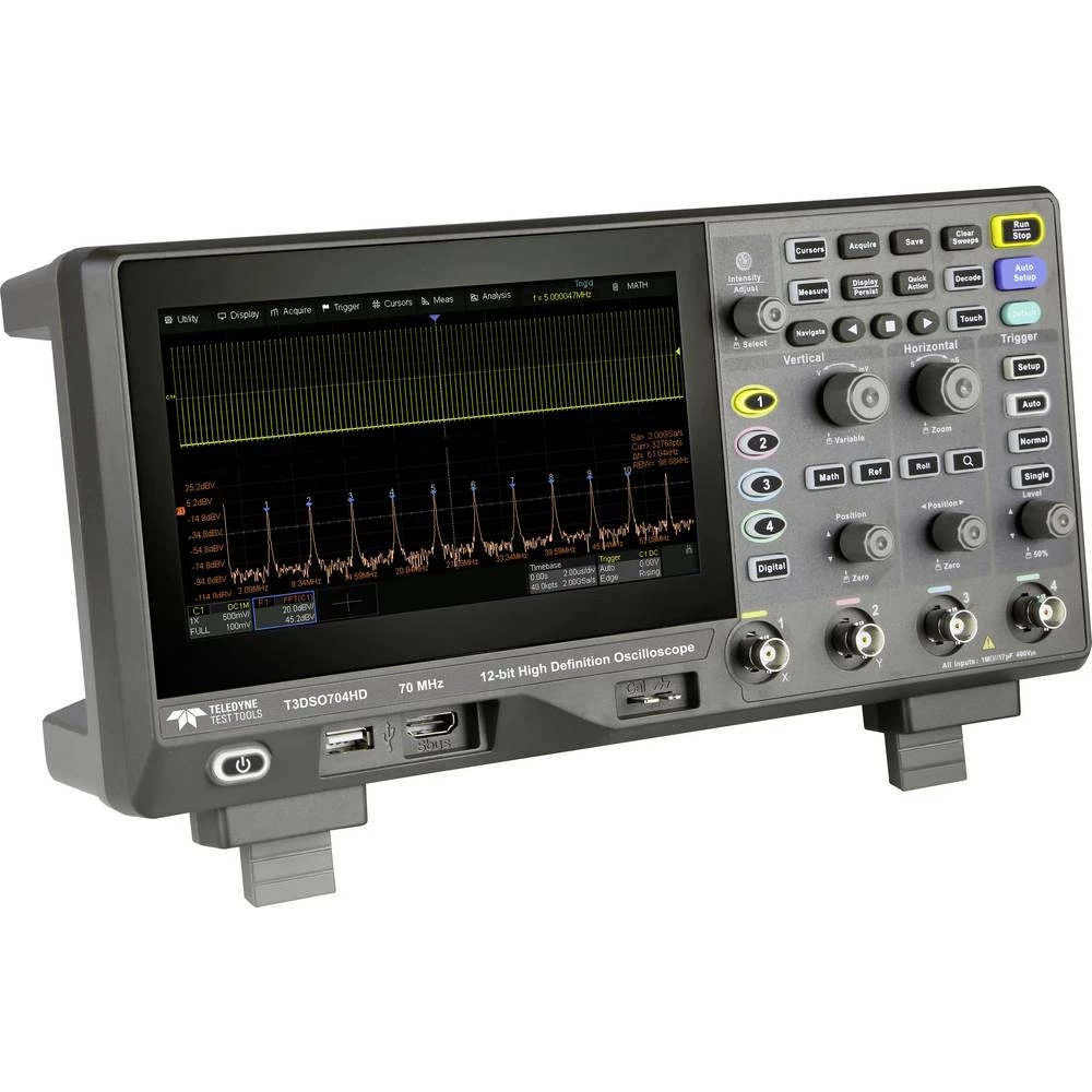 Teledyne LeCroy T3DSO704HD digitalni osciloskop 70 MHz 2 GSa/s 50 Mpts 12 Bit 1 kom. slika