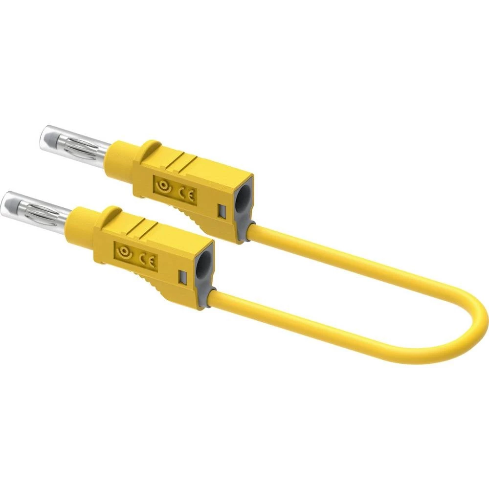 Electro PJP 2214/600V-CD1-25J mjerni vod muški priključak 4 mm 25 cm žuta 1 kom. slika