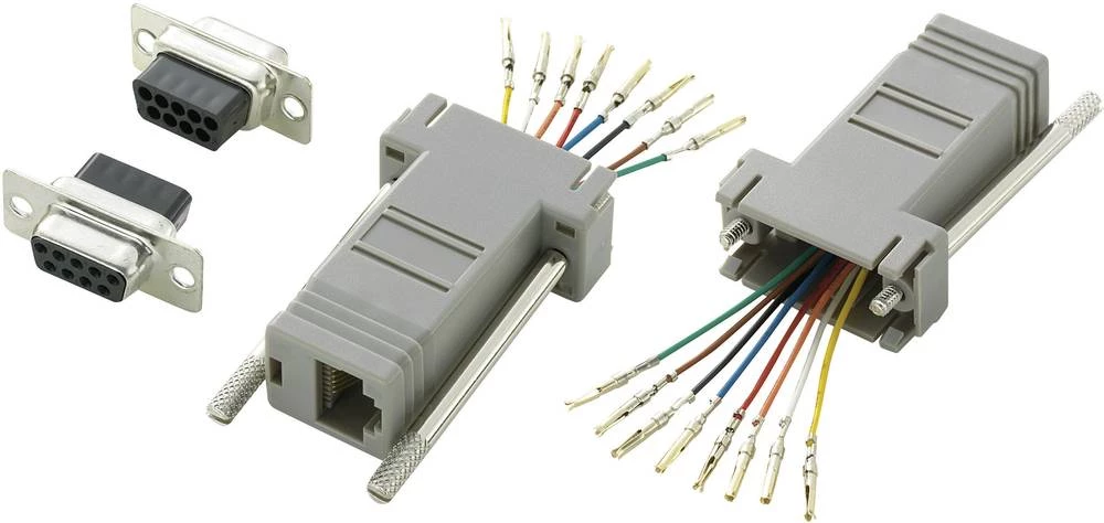 D-SUB adapter D-SUB ženka 9pol. - RJ45 utični MH priključci DA9-SMJ8-K-RC 1 kom slika