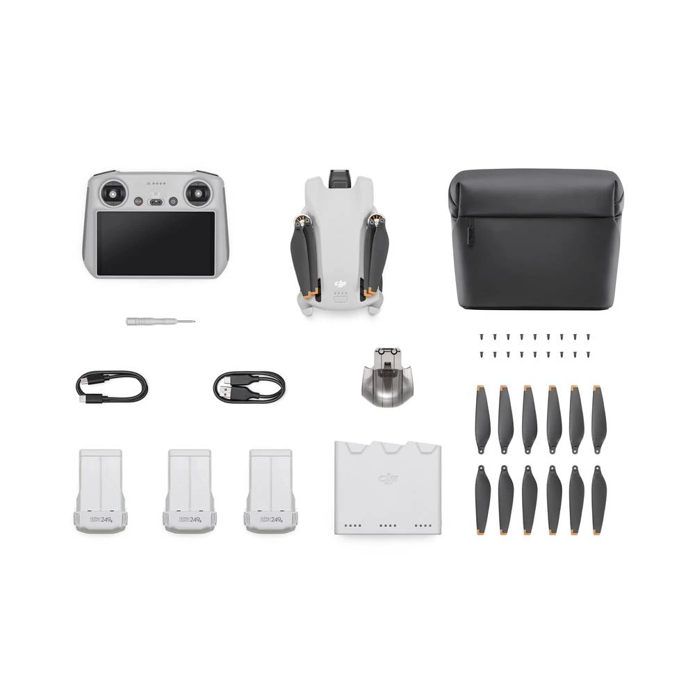 DJI Mini 3 Fly More Combo (DJI RC) uklj. pametni kontroler kvadrokopter RtF zrakoplovna kamera  svijetlosiva slika