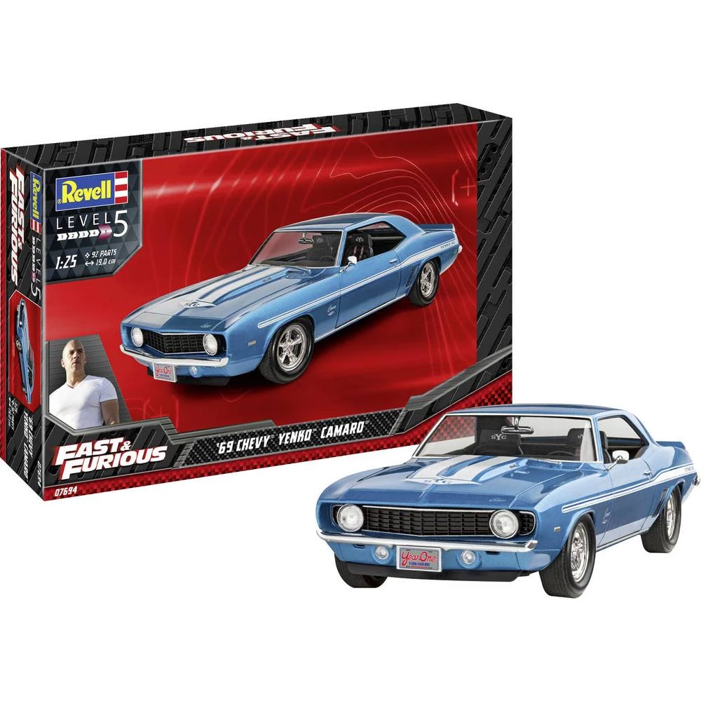 Revell RV 1:24 Fast & Furious 1969 Chevy Camaro Yenko 1:24 model automobila slika
