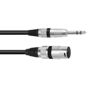Omnitronic 3022075E XLR adapter cable [1x XLR utikač 3-polni - 1x klinken utikač 6.3 mm (stereo)] 0.15 m crna slika